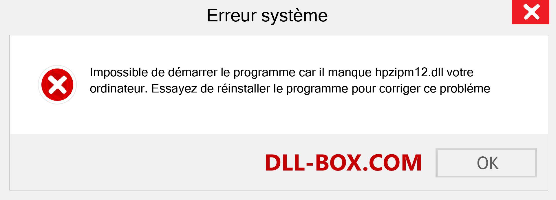 Le fichier hpzipm12.dll est manquant ?. Télécharger pour Windows 7, 8, 10 - Correction de l'erreur manquante hpzipm12 dll sur Windows, photos, images